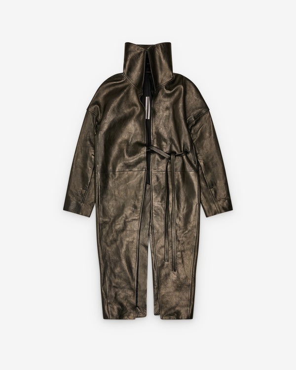 Rick Owens - Women's Dracucollar Leather Coat - (Black)