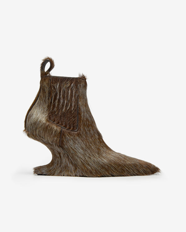 Rick Owens - Women's Ankle Sharp Fur Boots - (Indigo)