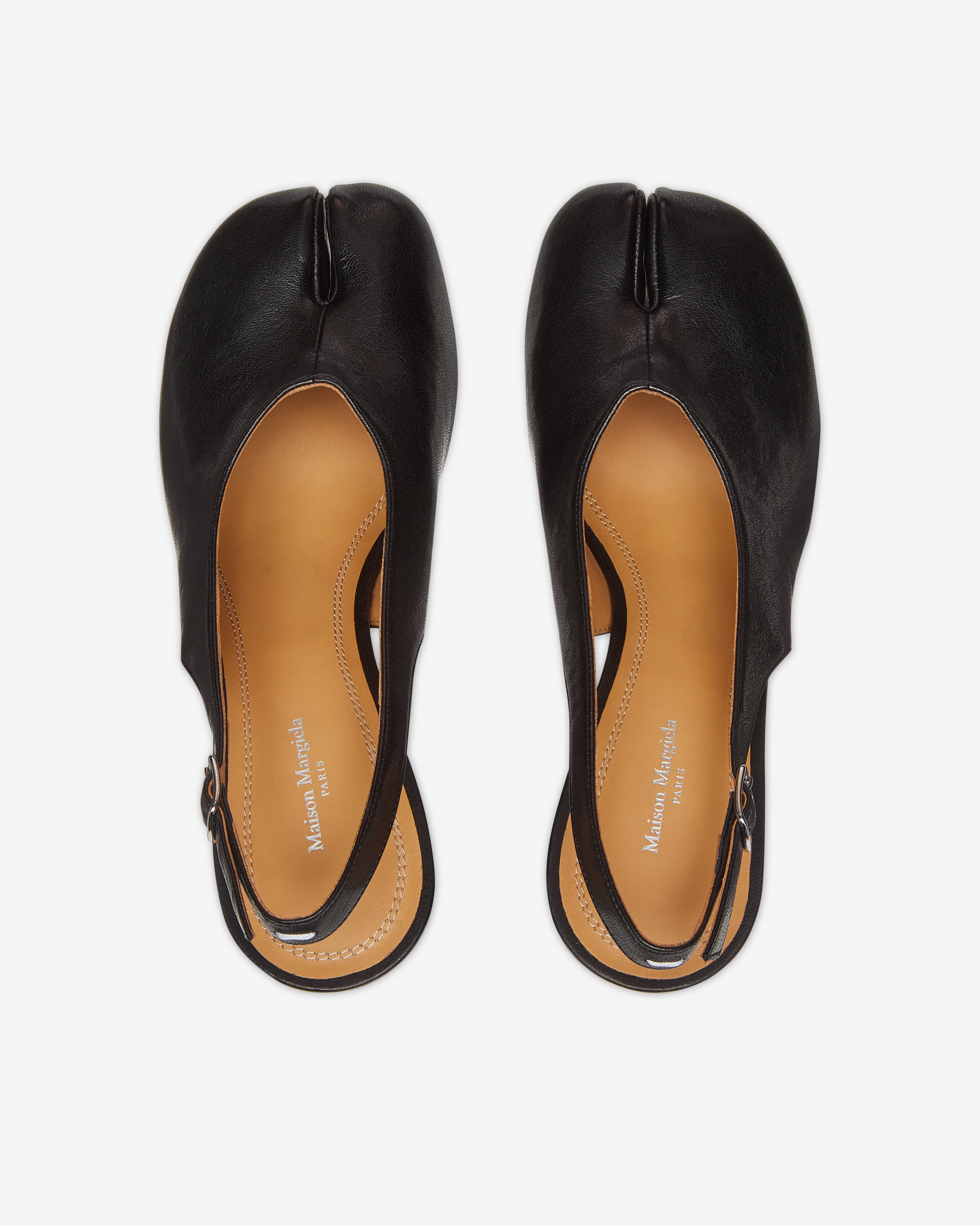 Maison Margiela: Women's Tabi Wedge Slingback (Black) | DSMNY E-SHOP
