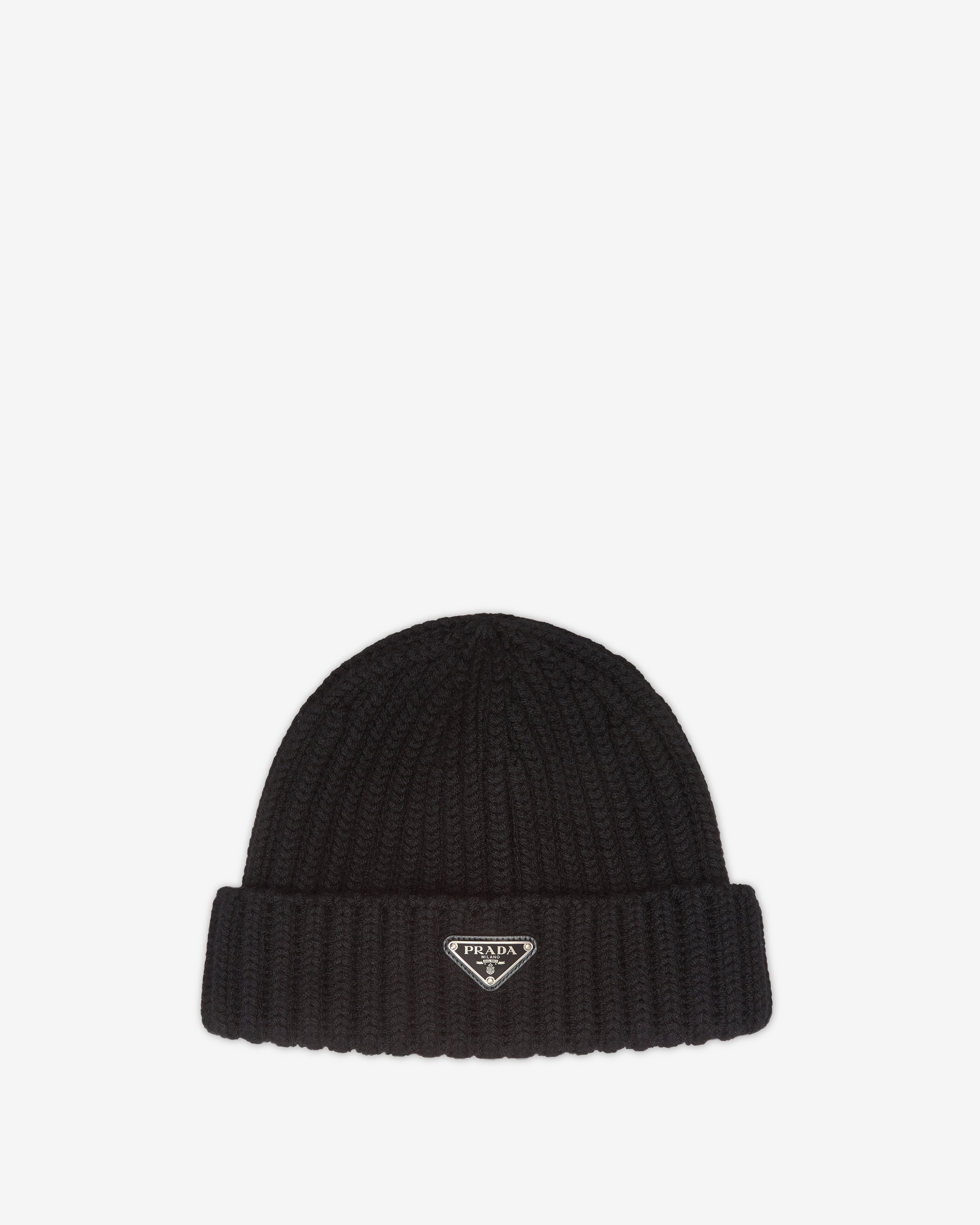 帽子 PRADA SPORT Knitted Beanie Black Prada: Men's Wool Beanie (Black) | DSMNY E-SHOP