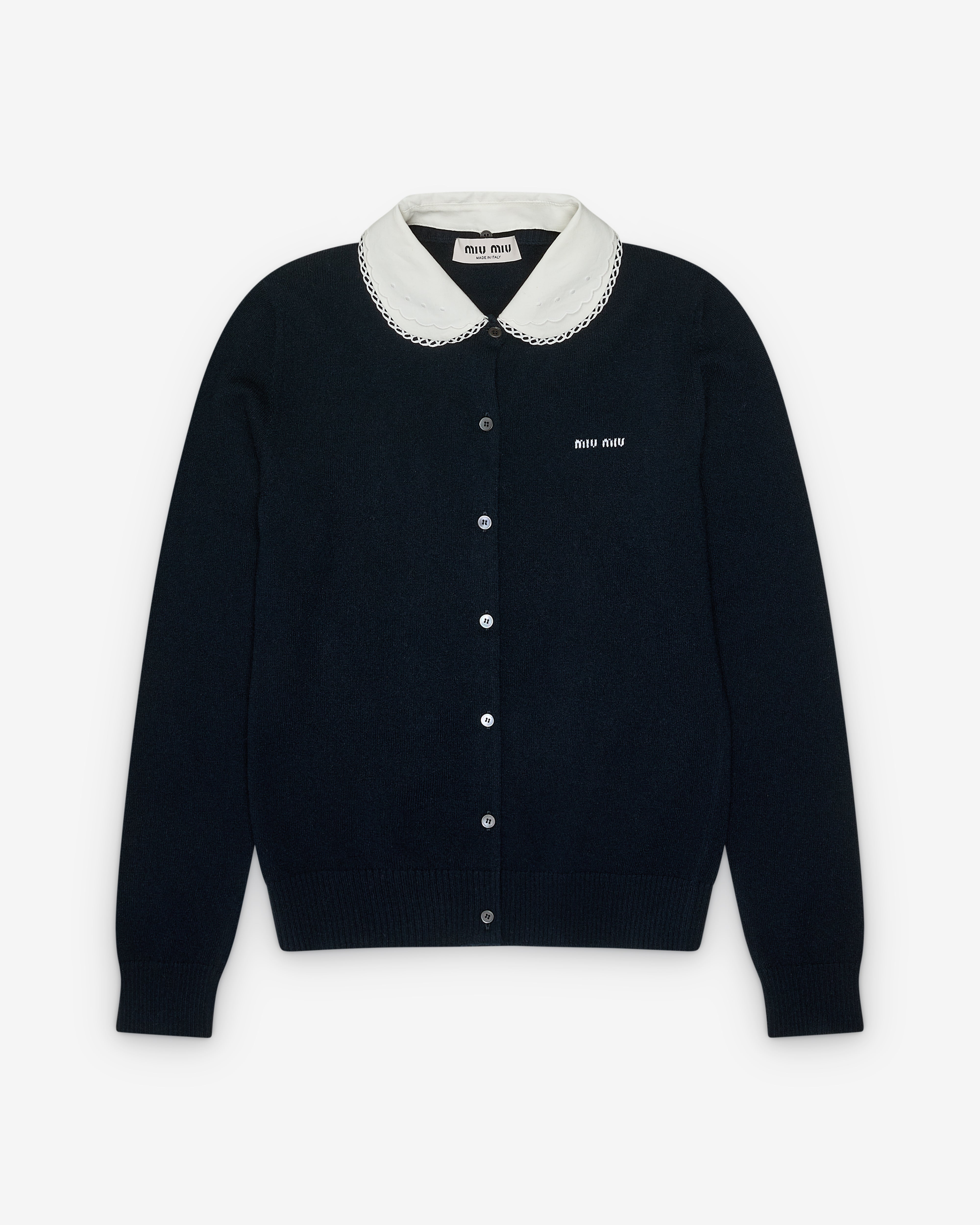 Miu Miu: Women's Cardigan (Navy) | DSMNY E-SHOP