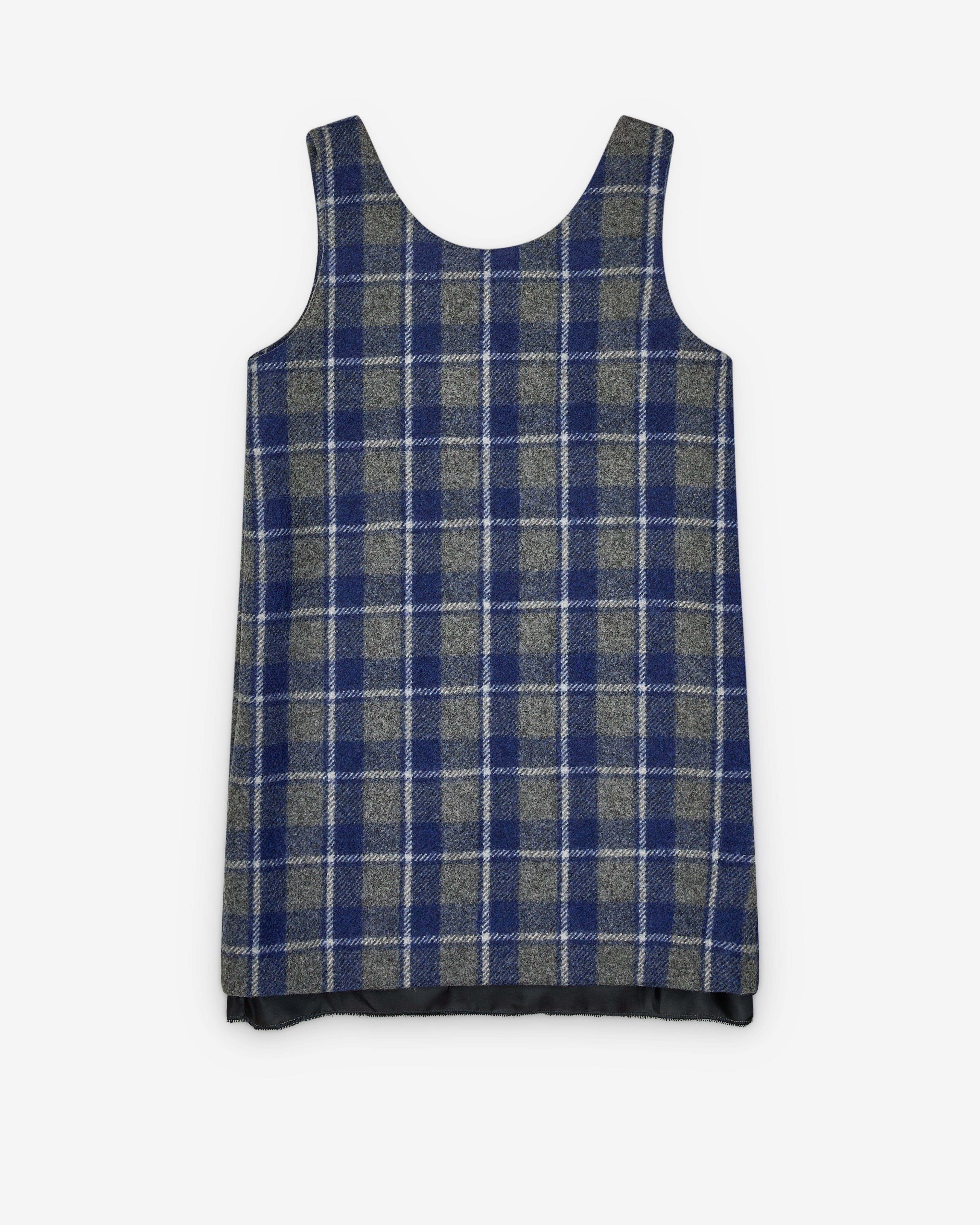 ワンピース MIUMIU Navy Sweatshirt Dress Miu Miu: Women's Dress (Grey/Navy) | DSMNY E-SHOP
