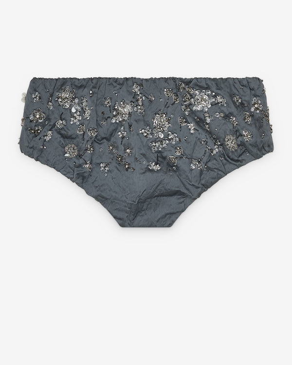 Miu Miu - Women's Embroidered Duchess Panty - (Iron Gray)