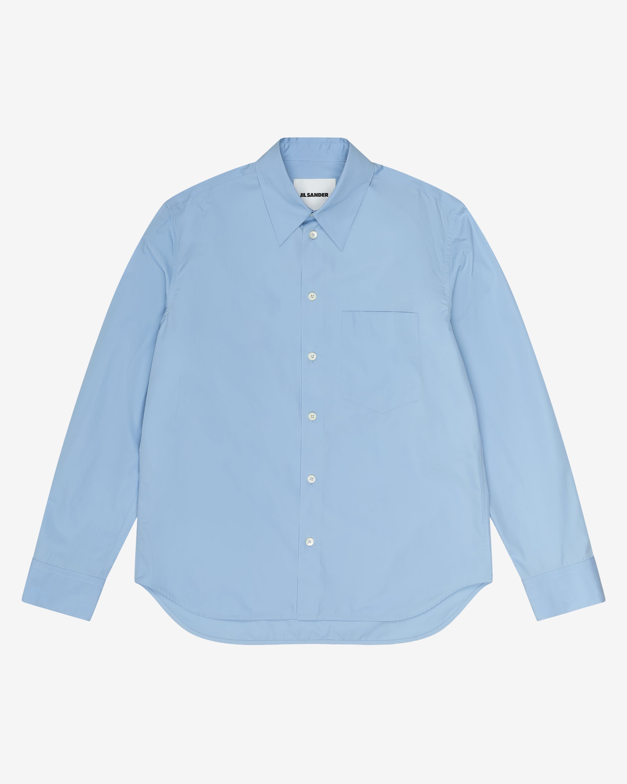 jil sander dress shirt Jil Sander Ruffled Cotton Button-Down Shirt