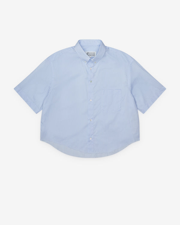Maison Margiela - Men's Short-Sleeved Shirt - (Blue)