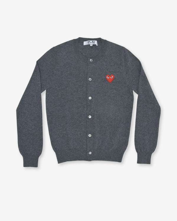 Play Comme des Garçons - Red Cardigan - (Grey)
