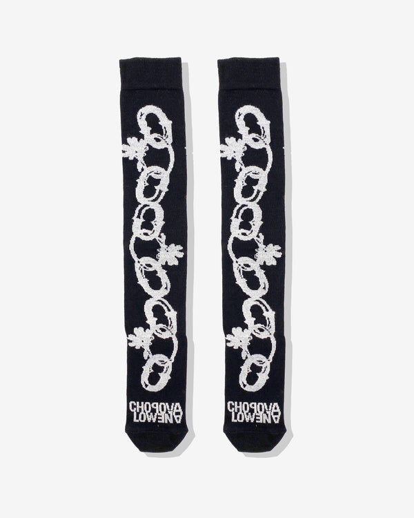 Chopova Lowena - Women's Chain Link Long Sock - (Black/White)