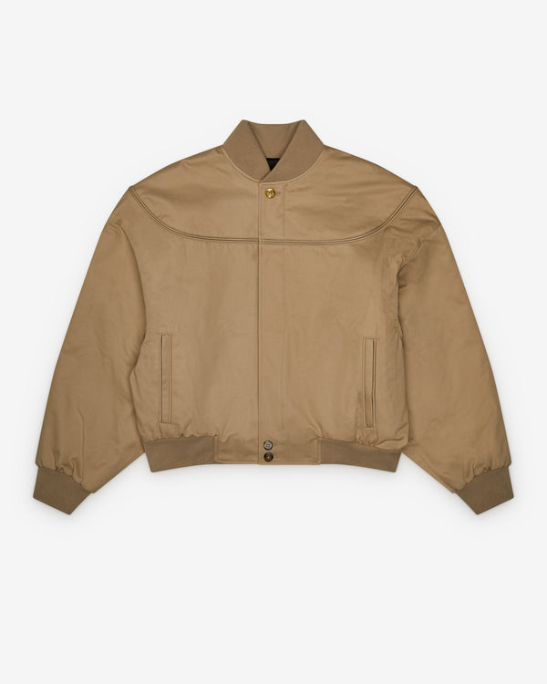 Willy Chavarria - Men's Gas Station Bomber - (Travertine)