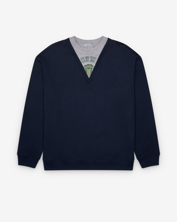 Loewe - Men's V-Neck Sweatshirt - (Dark Navy)