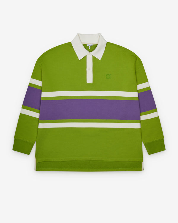 Loewe - Men's Long Sleeve Polo Shirt - (Green/Purple)