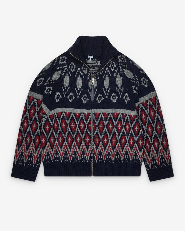 Loewe - Men's Zip-Up Cardigan - (Navy/Blue)
