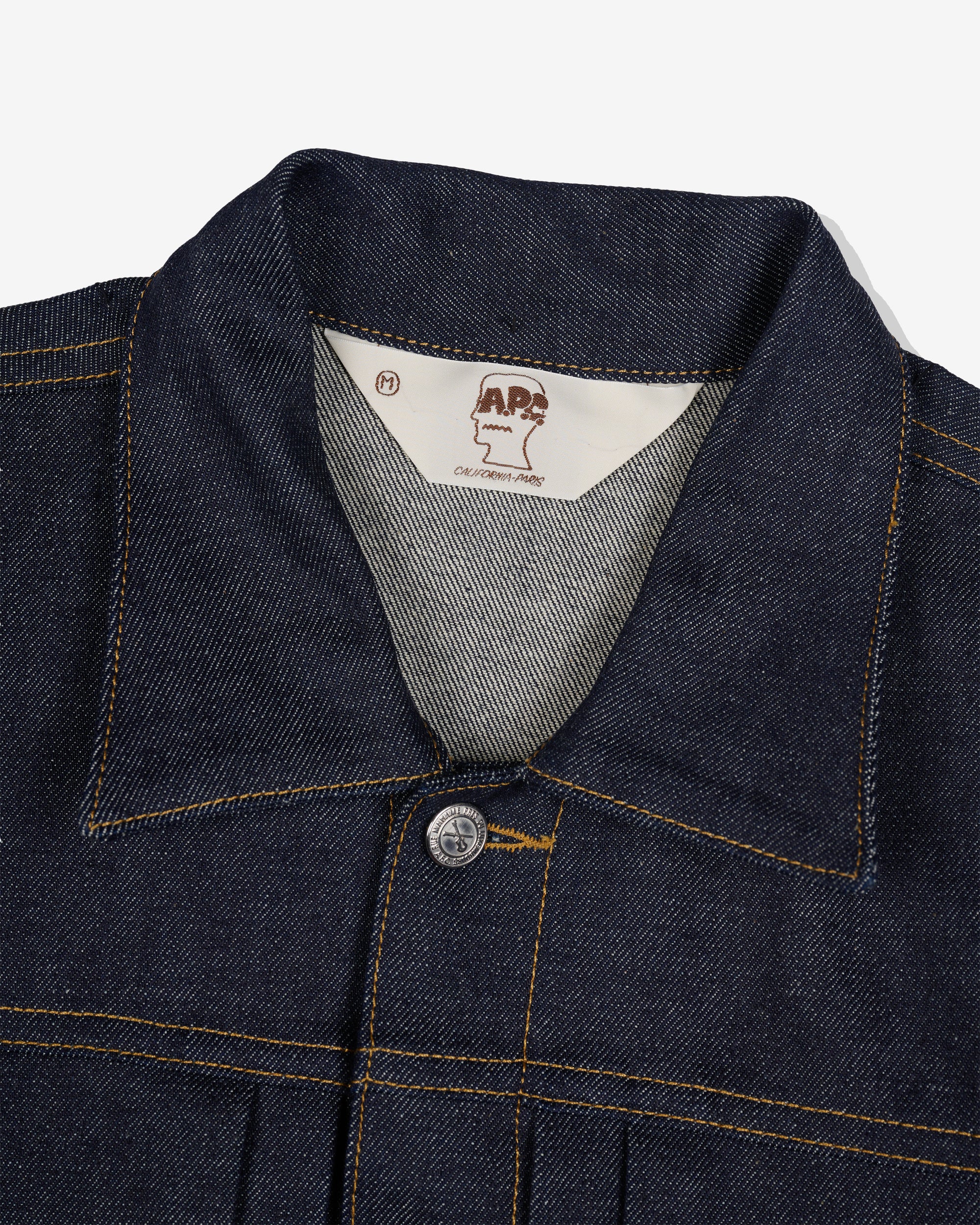 Brain Dead - A.P.C. Men's Trucker Jacket - (Indigo) view 3, Click to Zoom in