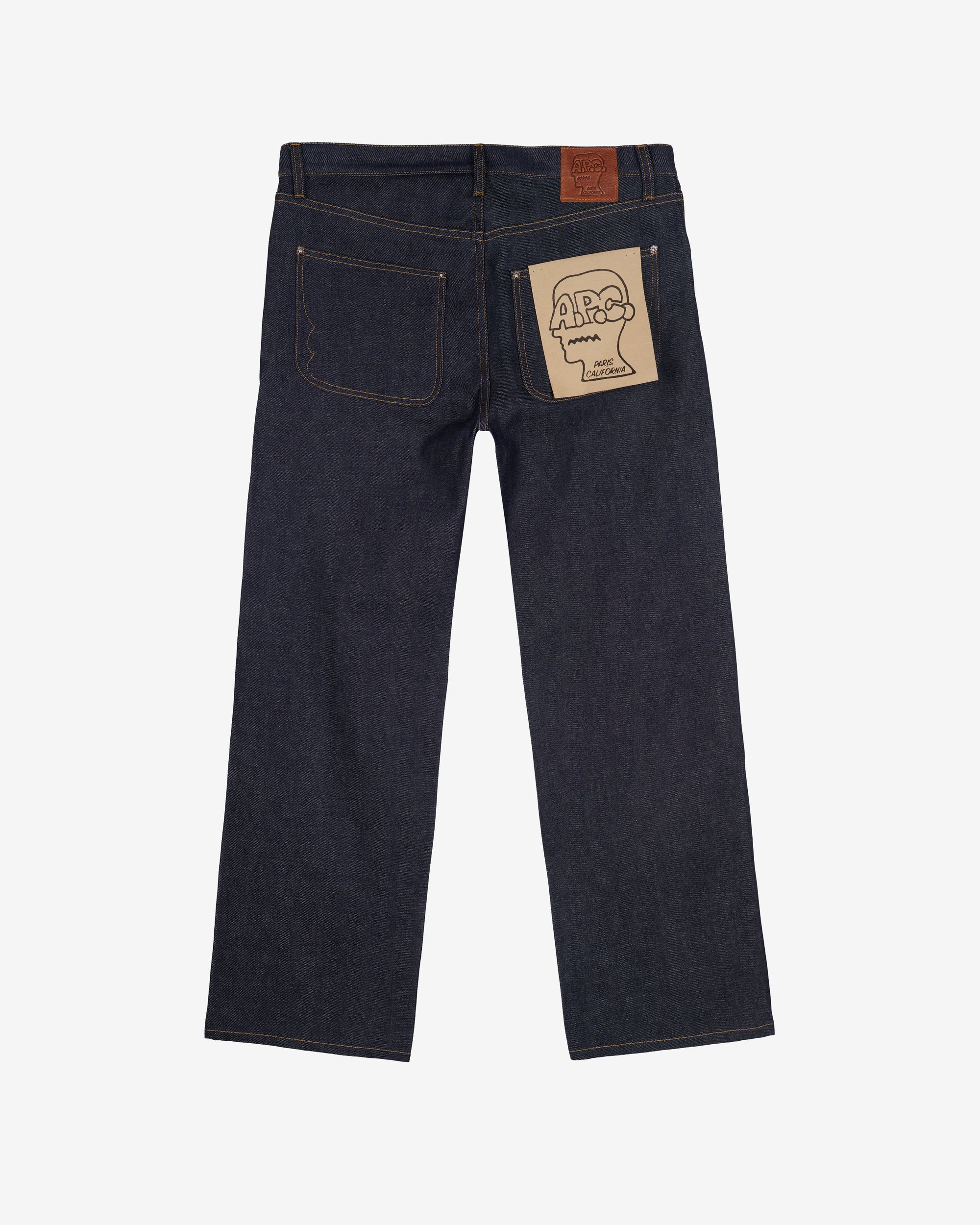 Brain Dead - A.P.C. Men's Type 00 Denim Jeans - (Indigo) view 2, Click to Zoom in