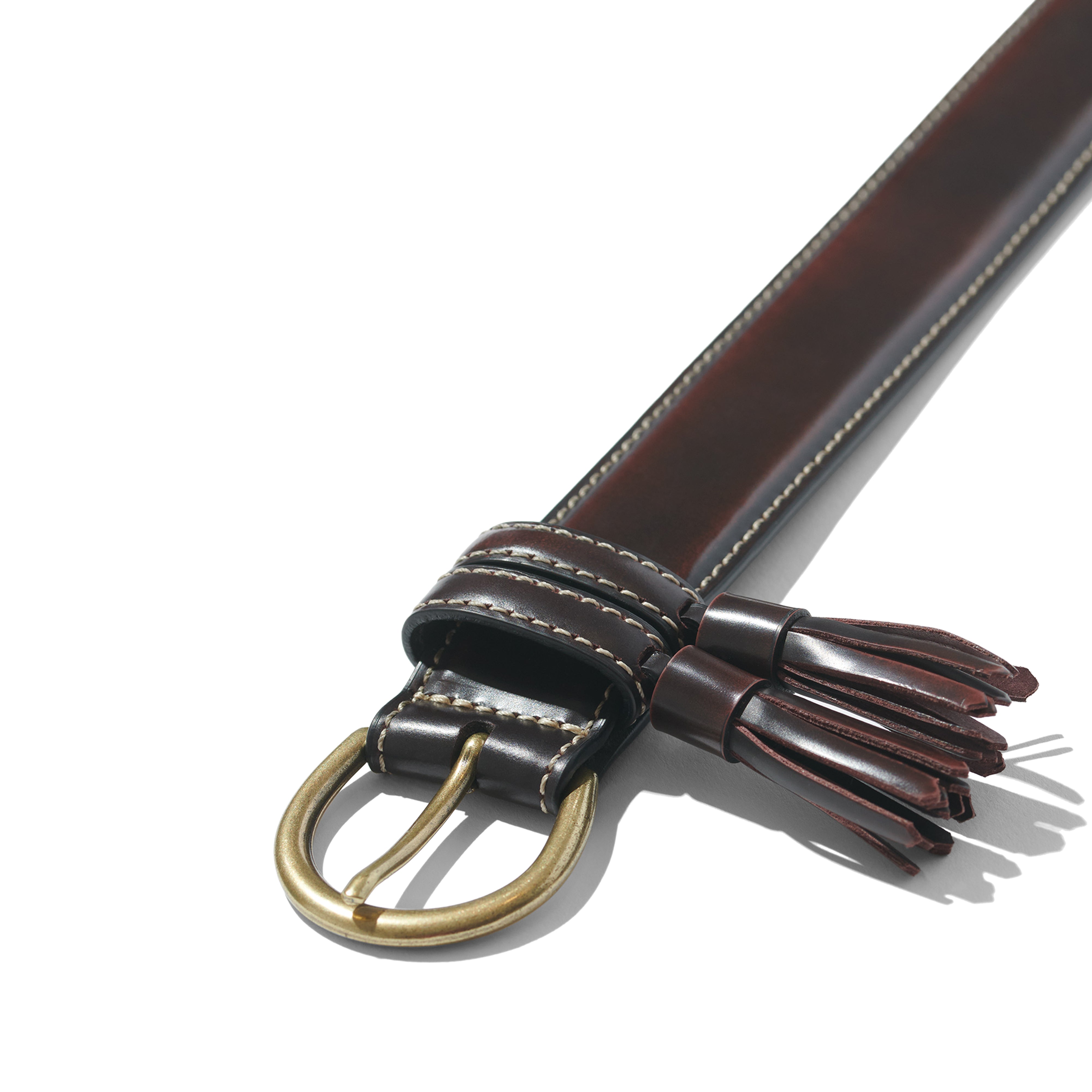 Noah - Tassel Belt - (Burgundy)