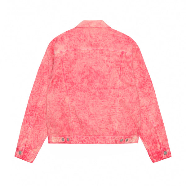 Stüssy - Men's Dyed Jacquard Trucker Jacket - (Pink)