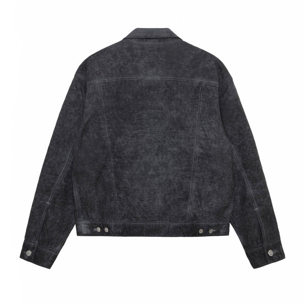 Stüssy - Men's Dyed Jacquard Trucker Jacket - (Black)
