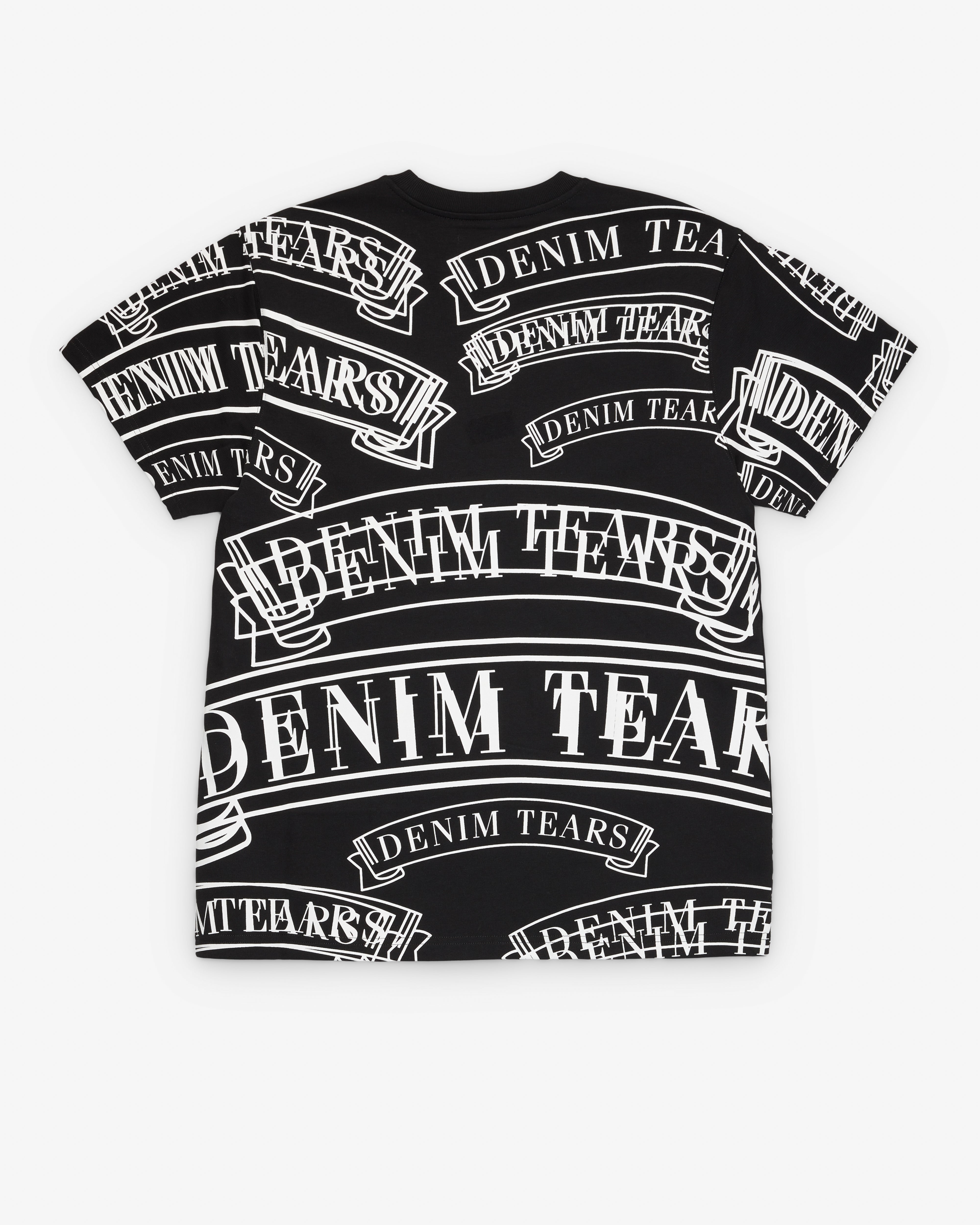 Denim Tears: Men's ADG Banner Print T-Shirt (Black) | DSMNY E-SHOP