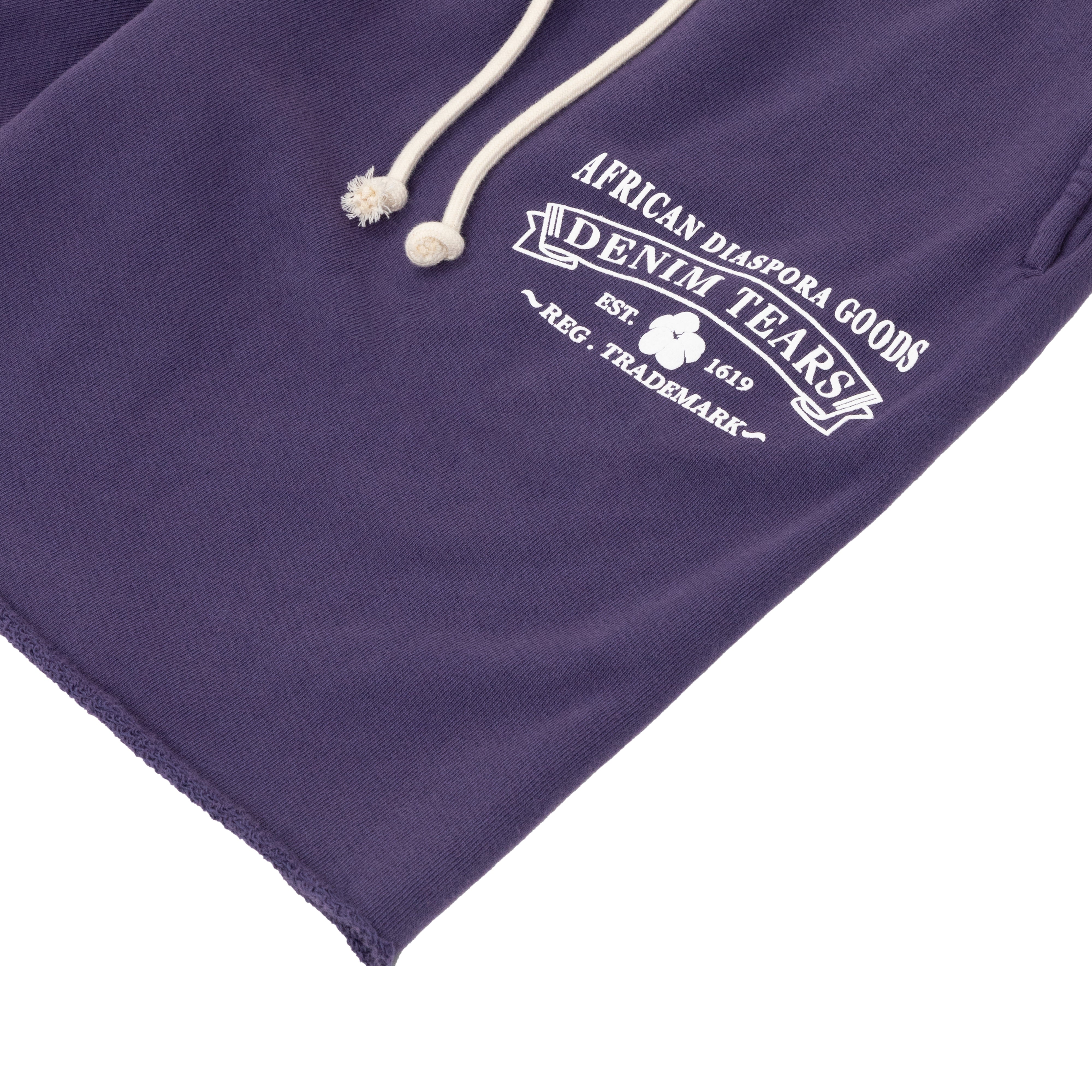Denim Tears: ADG Sweatshorts (Washed Purple) | DSMNY E-SHOP