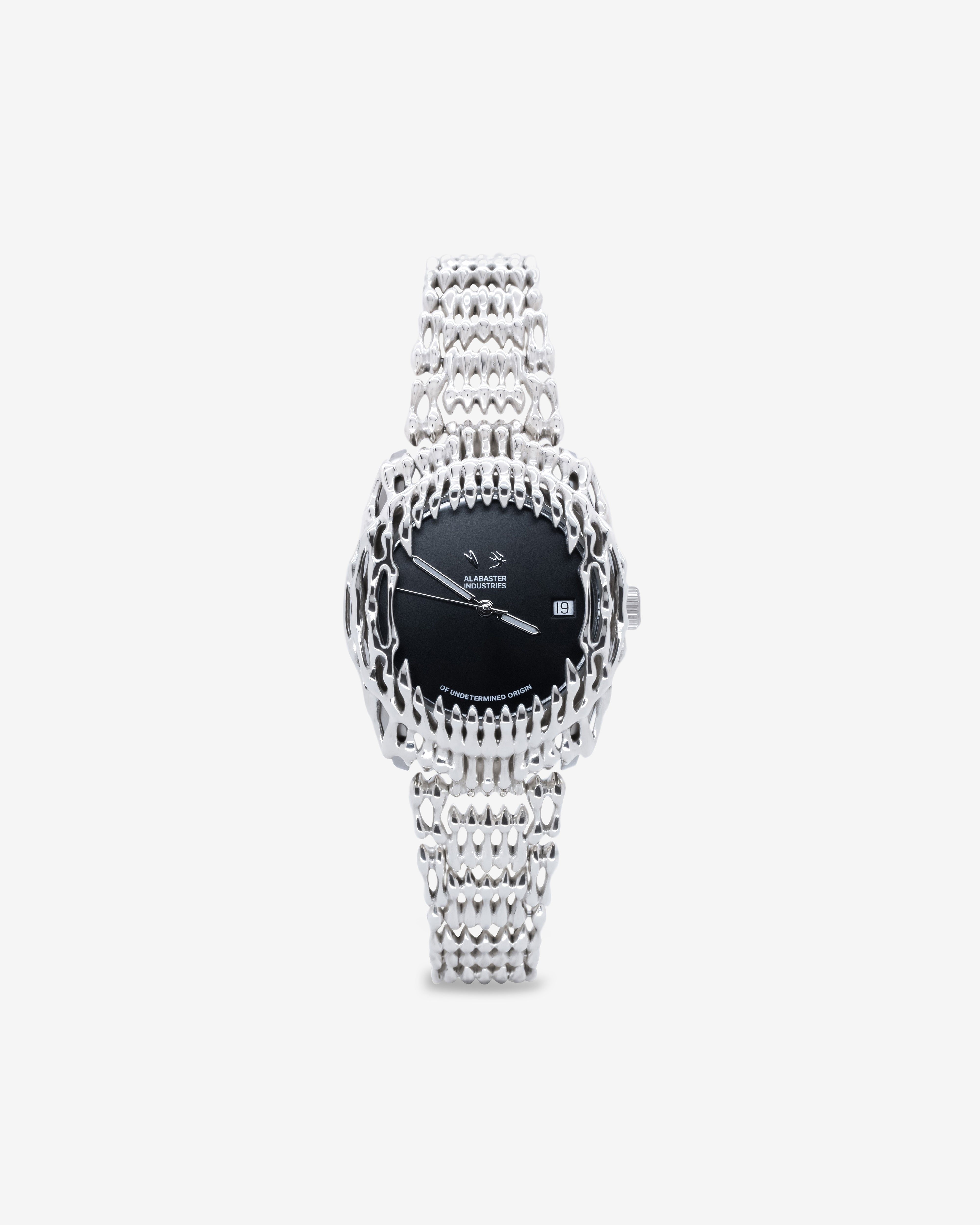 Alabaster Industries: Men's Silver Pike Watch (Black) | DSMNY E-SHOP