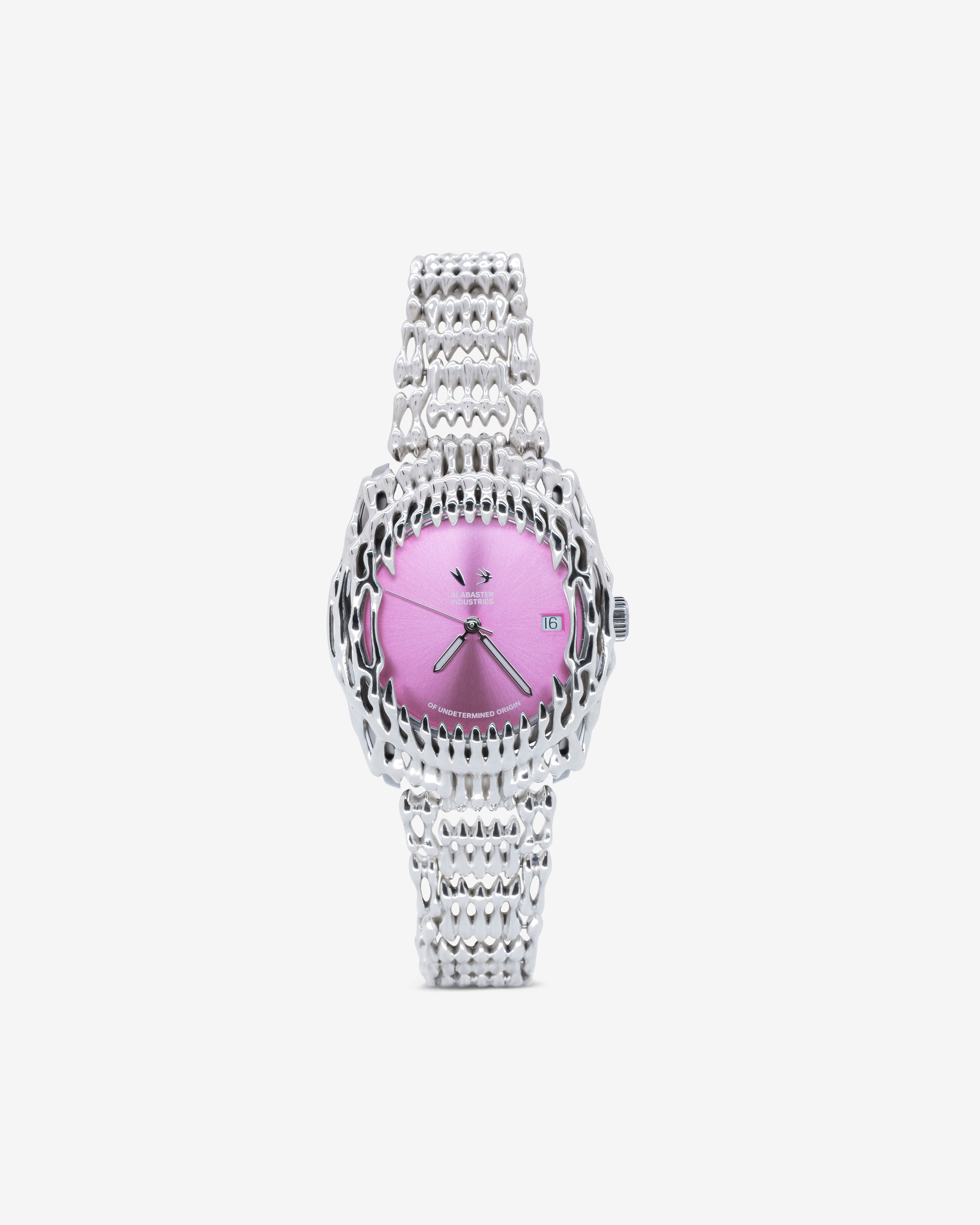 Alabaster Industries: Men's Silver Pike Watch (Pink) | DSMNY E-SHOP