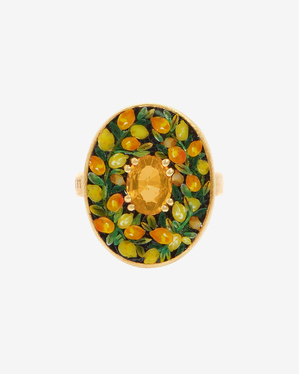 Le Sibille - Women's Lemon Ring - (Yellow Gold)