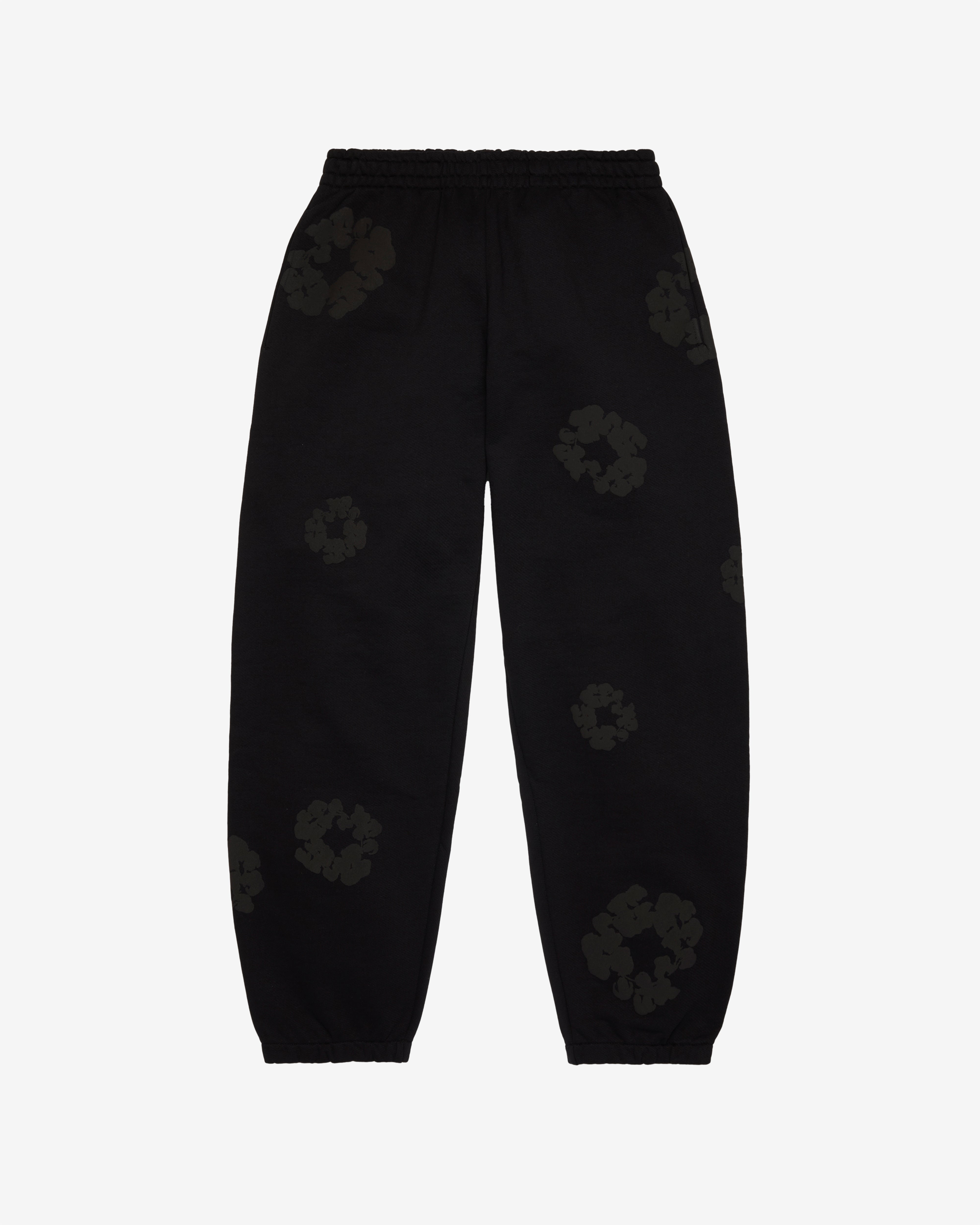 Denim Tears: Men's Mono Cotton Wreath Sweatpant (Black) | DSMNY E-SHOP