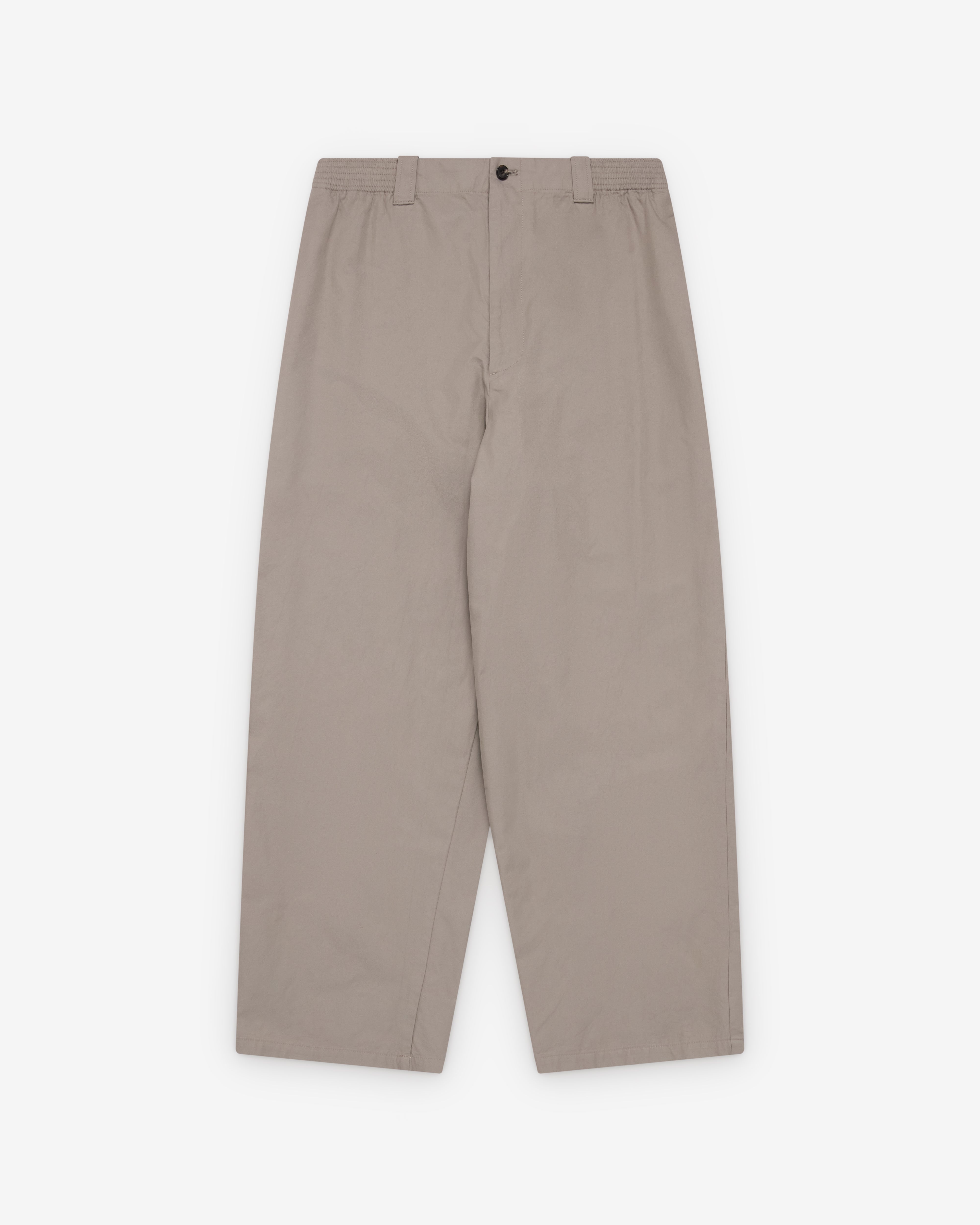A.Presse: Men's Silk Cotton Chino Wide Trouser (Grey) | DSMNY E-SHOP