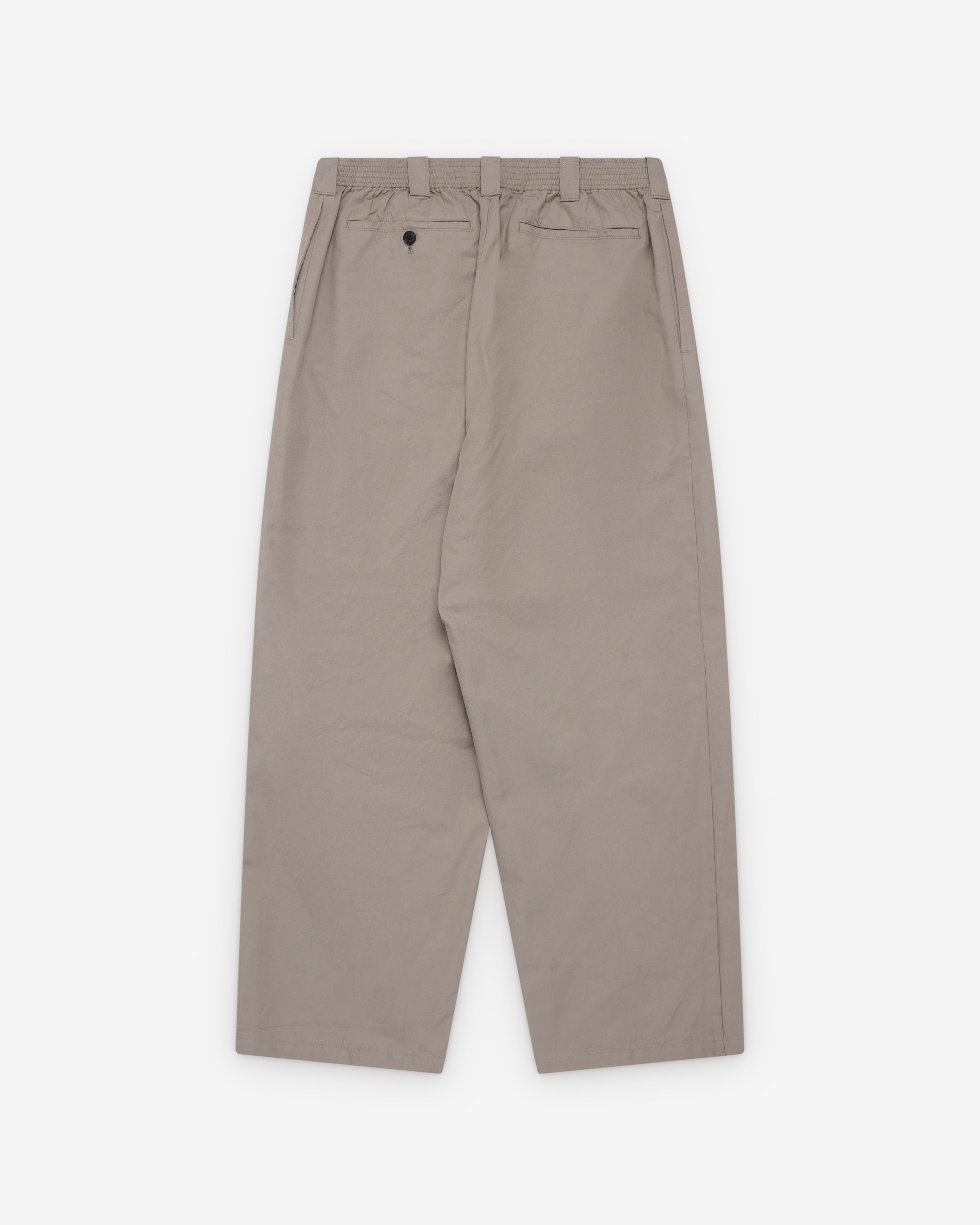 ＜A.PRESSE＞Silk Cotton Chino WideTrousers A.Presse: Men's Silk Cotton Chino Wide Trouser (Grey) | DSMNY E-SHOP