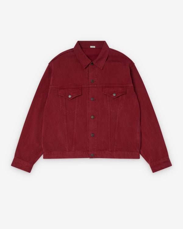 A.Presse - Men's Washed Cotton Pique 3rd Type Jacket - (Red)