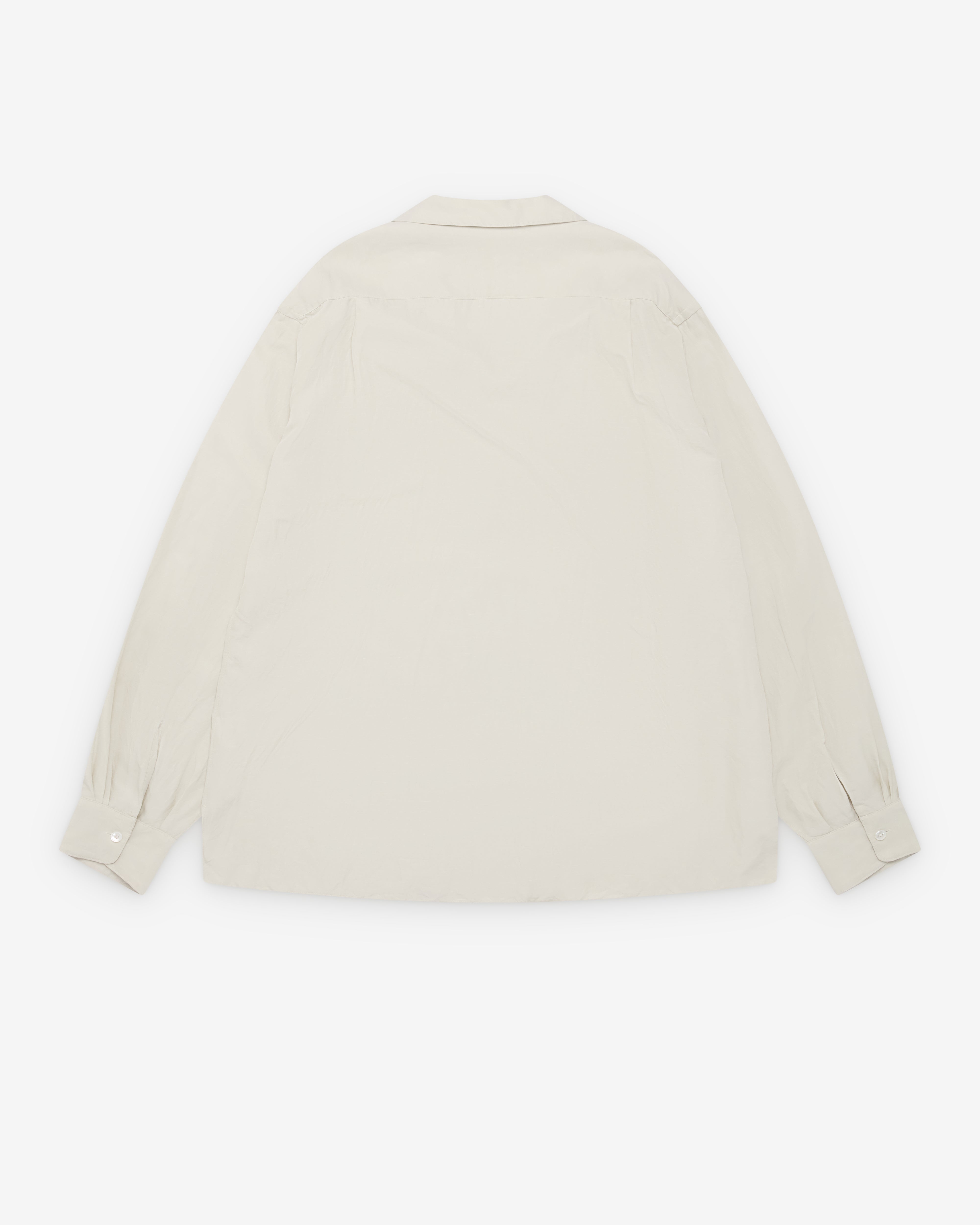 A.Presse: Men's Vintage Open Collar Shirt (Ecru) | DSMNY E-SHOP