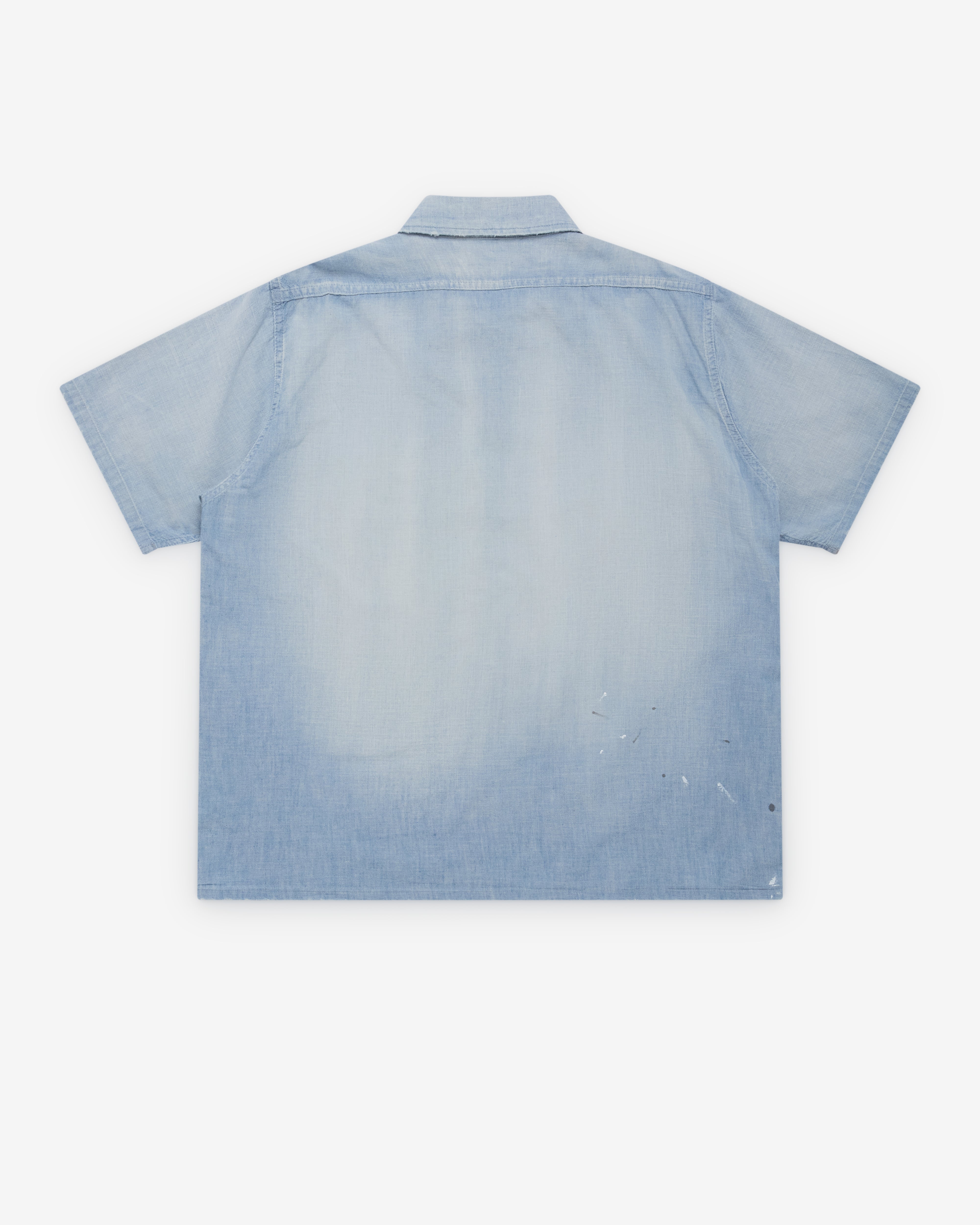 A.Presse: Men's Vintage Chambray S/S Shirt (Bleach) | DSMNY E-SHOP