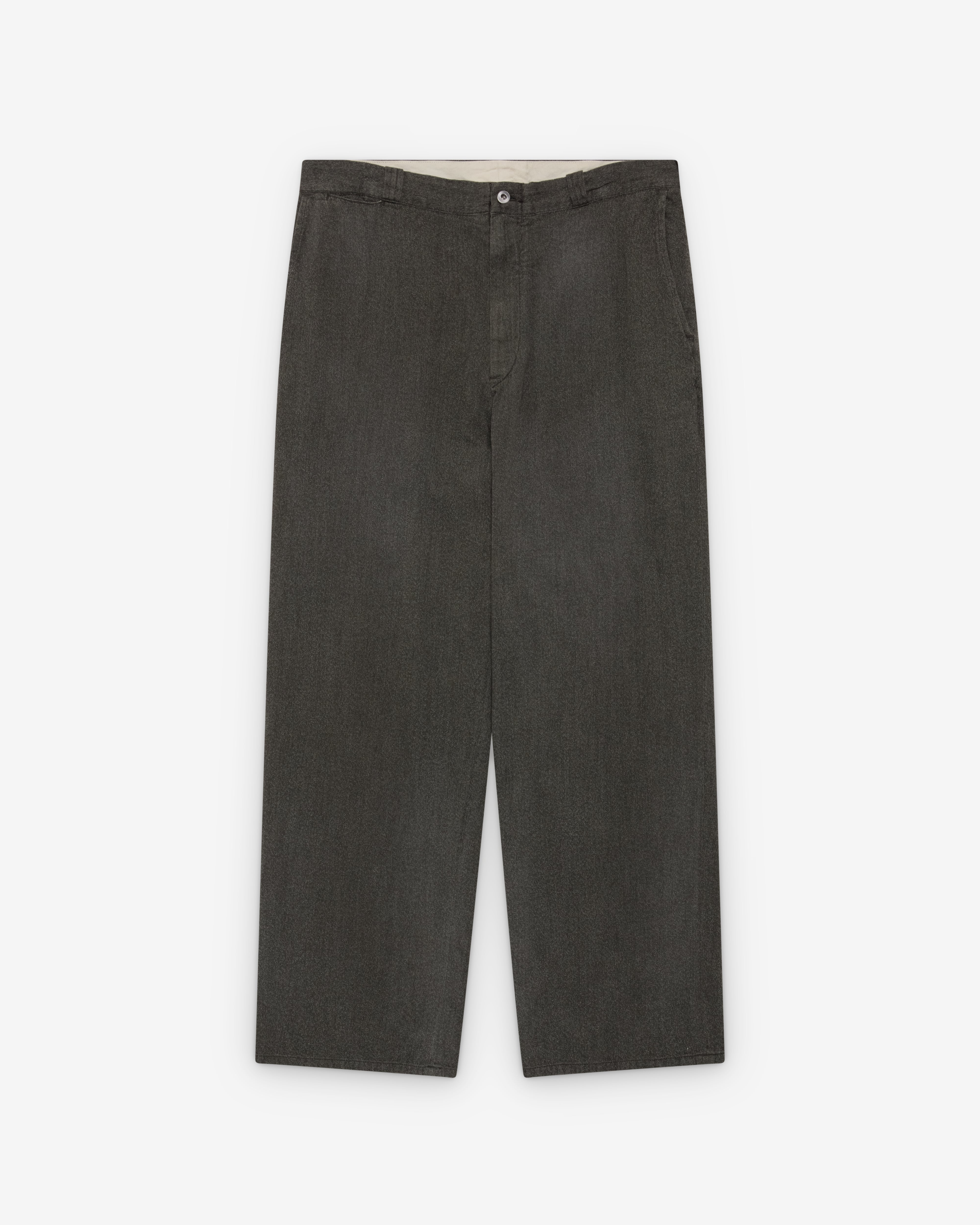 A.Presse: Men's Vintage Black Chambray Work Trousers (Black