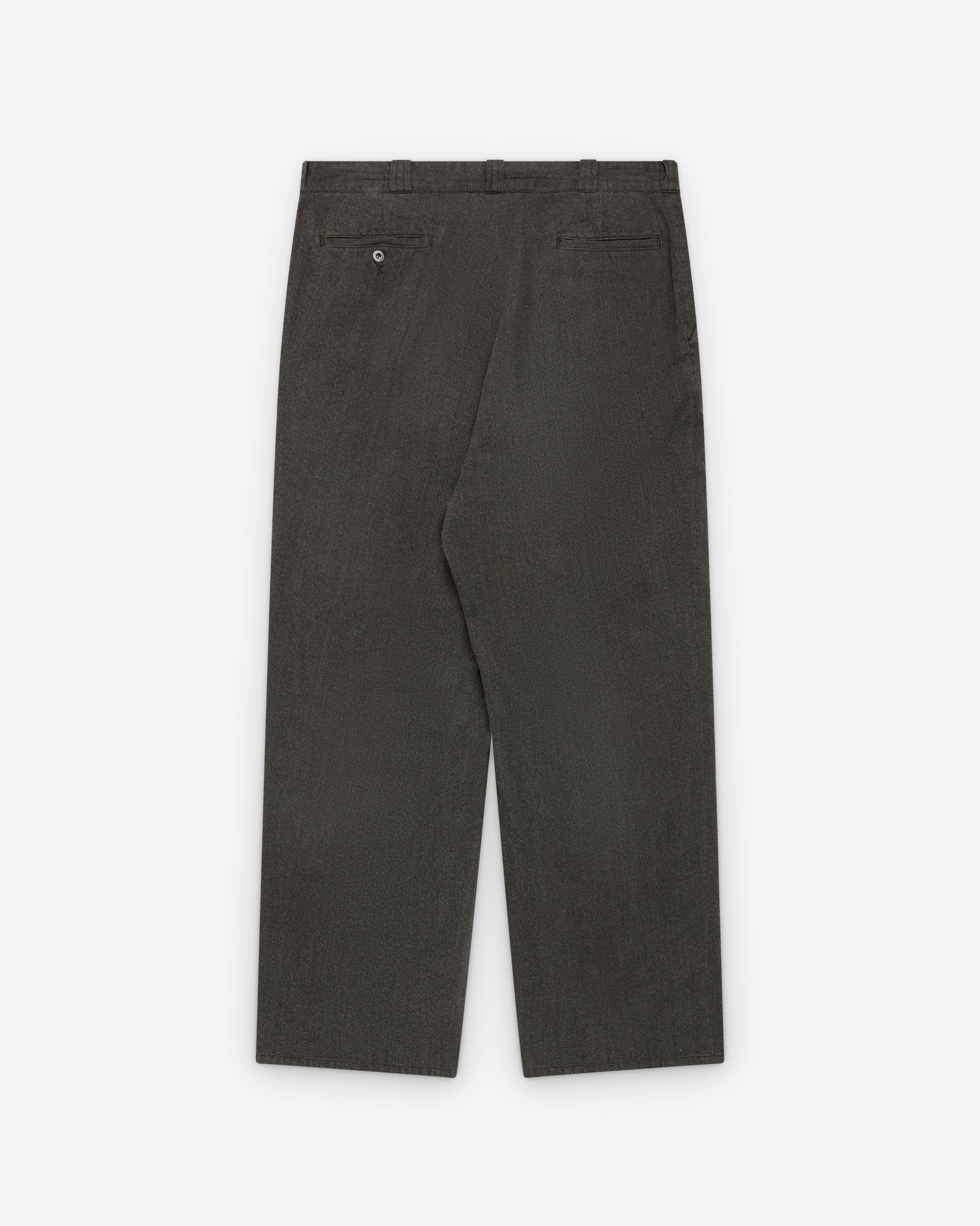 A.Presse: Men's Vintage Black Chambray Work Trousers (Black