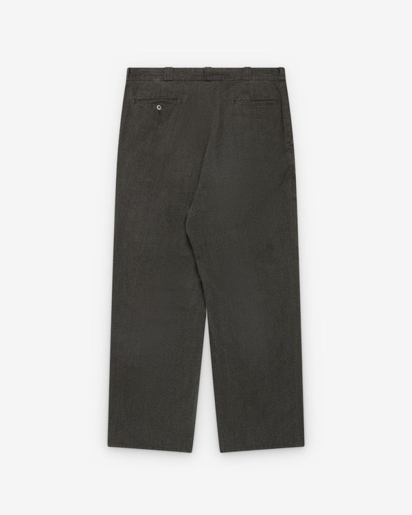 A.Presse - Men's Vintage Black Chambray Work Trousers - (Black)