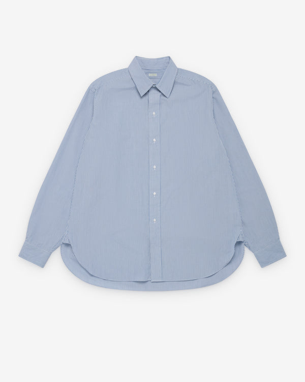 A.Presse - Men's Regular Collar Shirt - (Navy Stripe)
