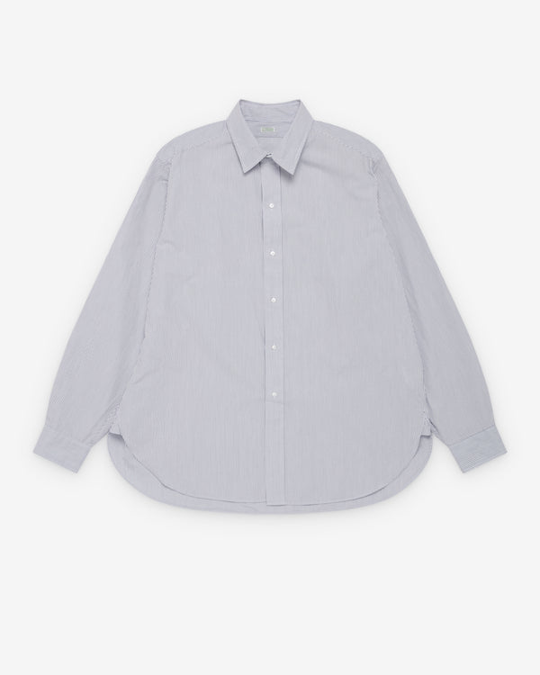 A.Presse - Men's Regular Collar Shirt - (Grey Stripe)