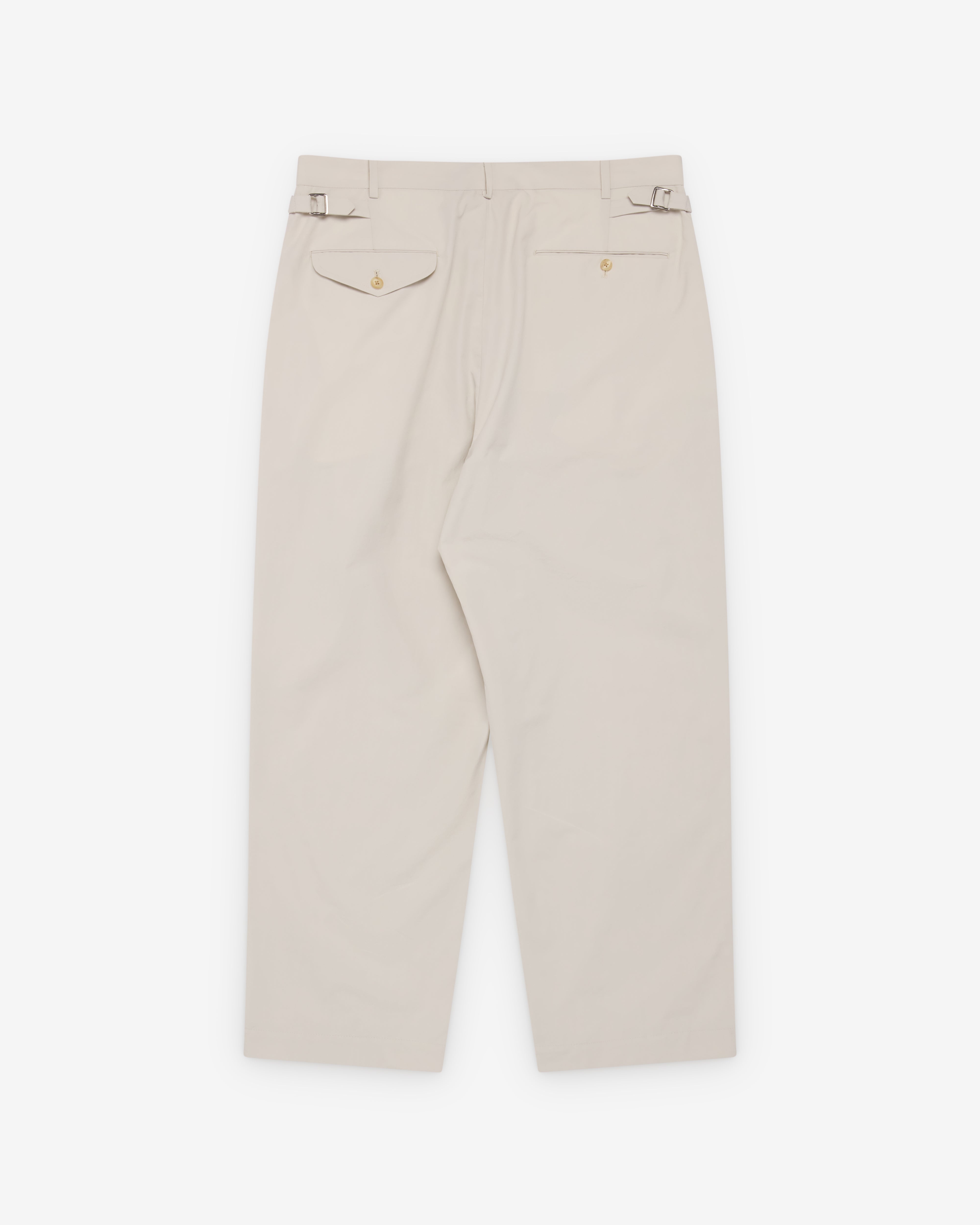 A.Presse: Men's High Density Weather Cloth Trousers (Ecru) | DSMNY