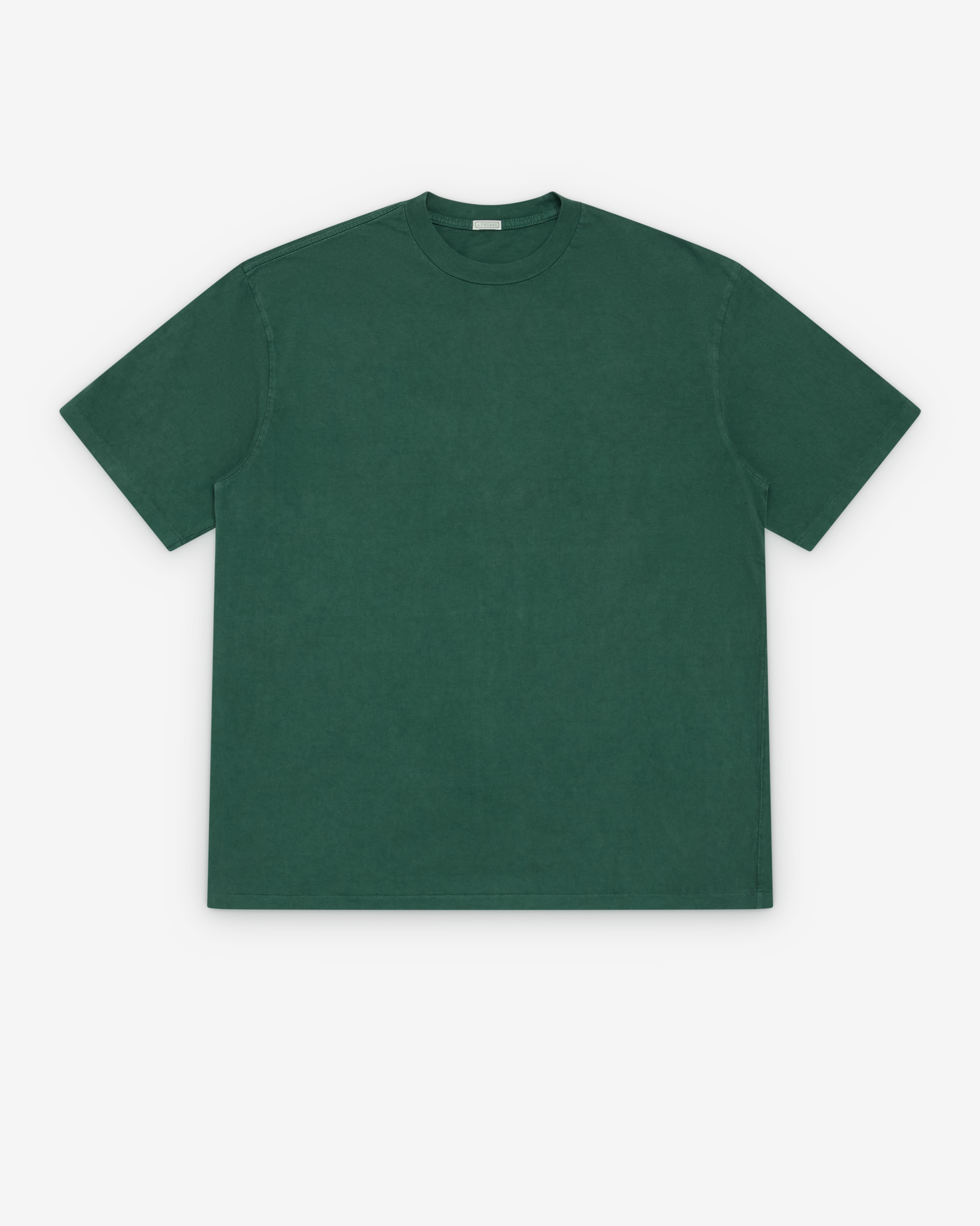 A.PRESSE Vintage Light Weight T-Shirt 緑 A.Presse: Men's Vintage Light Weight T-Shirt (Green) | DSMNY E-SHOP
