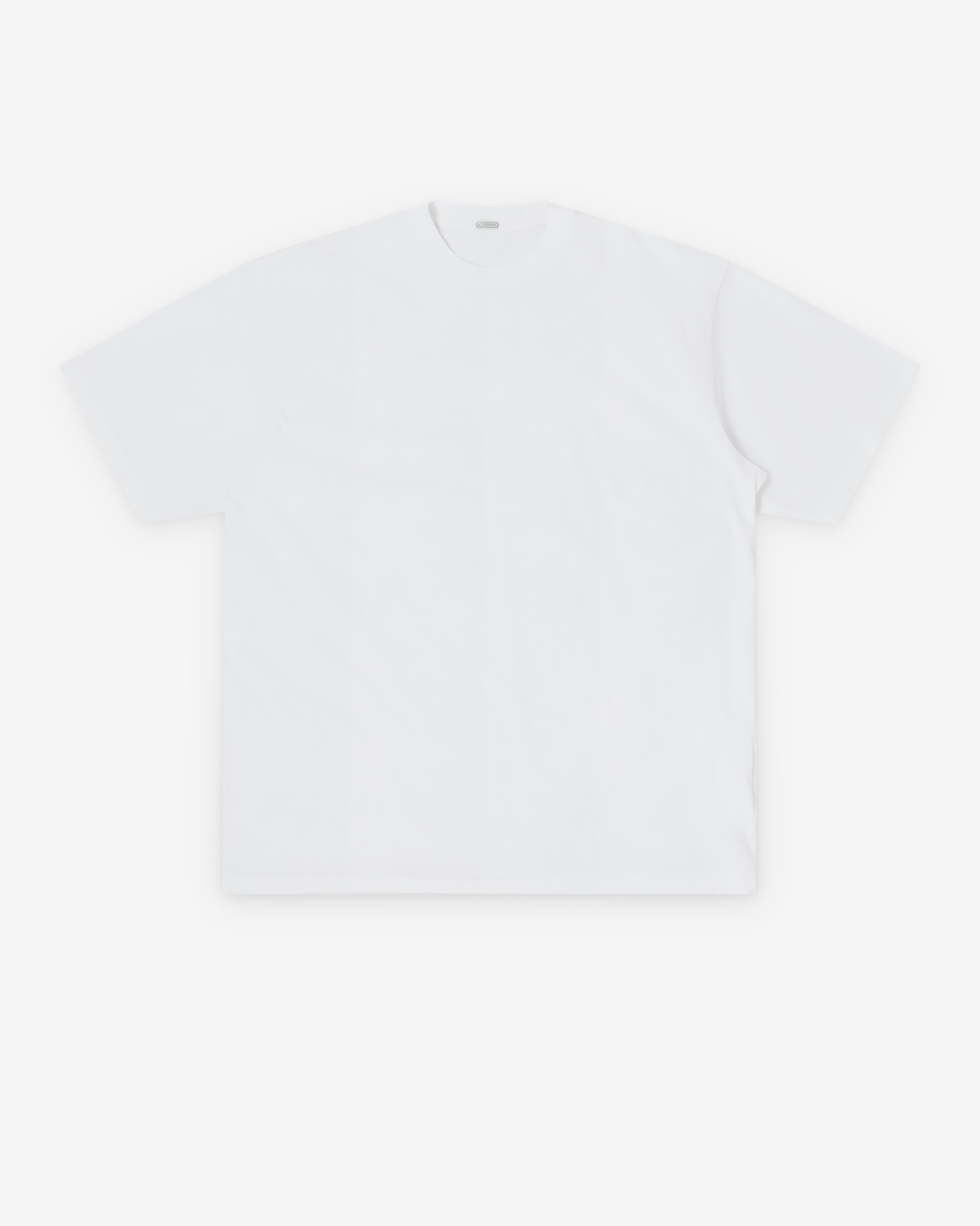 A.Presse: Men's Cashmere Blend Short Sleeve T-Shirt (White