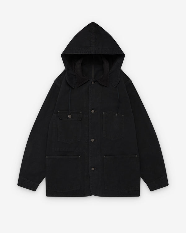 A.Presse - Men's Vintage Silk Hemp Coverall Jacket - (Black)