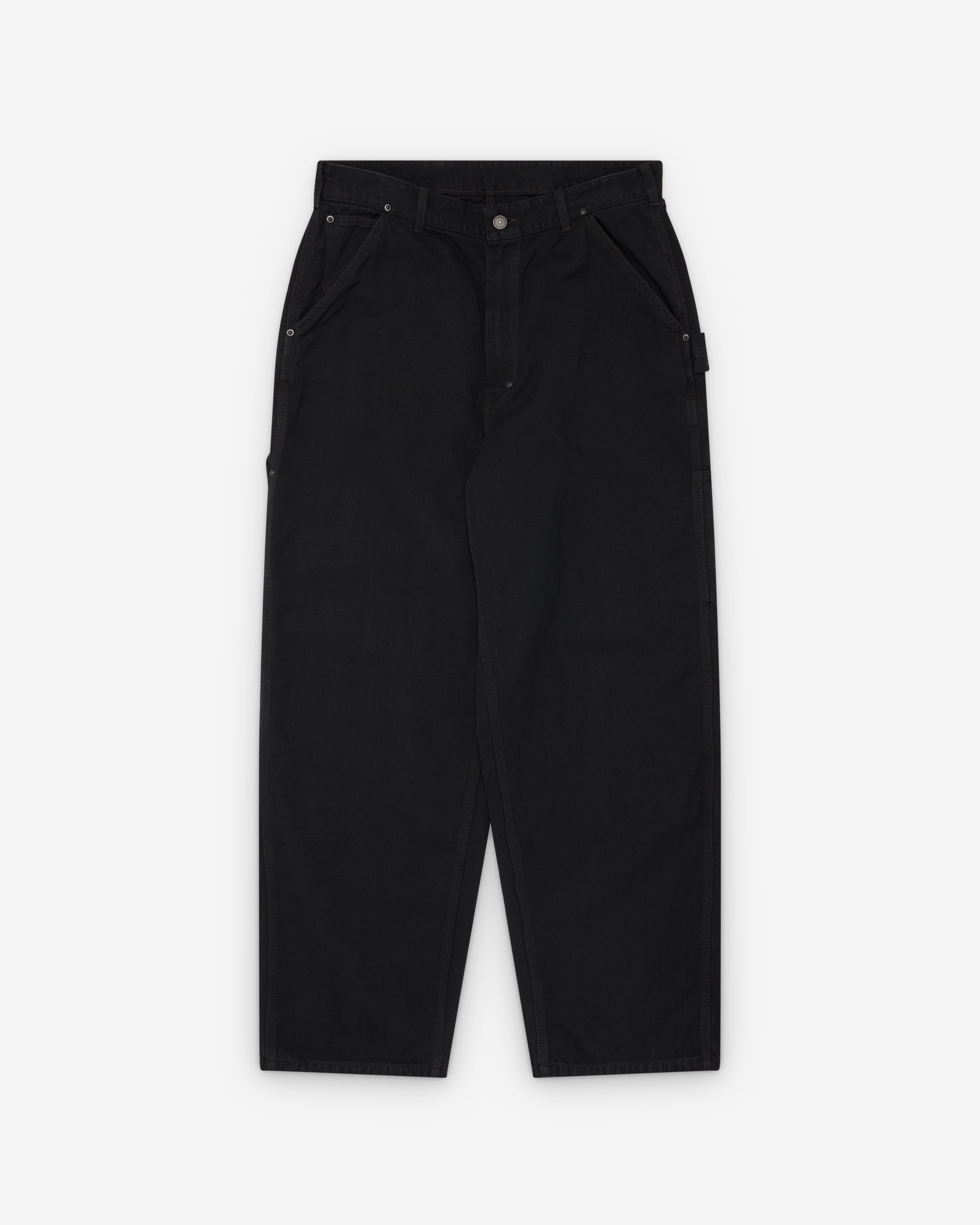 A.Presse: Men's Vintage Silk Hemp Painter Pant (Black) | DSMNY E-SHOP