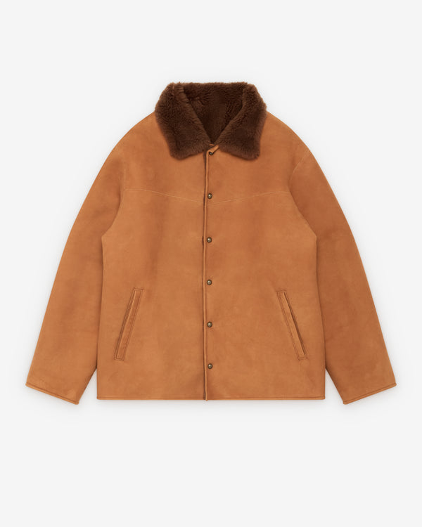 A.Presse - Men's Vintage Mouton Jacket - (Camel)