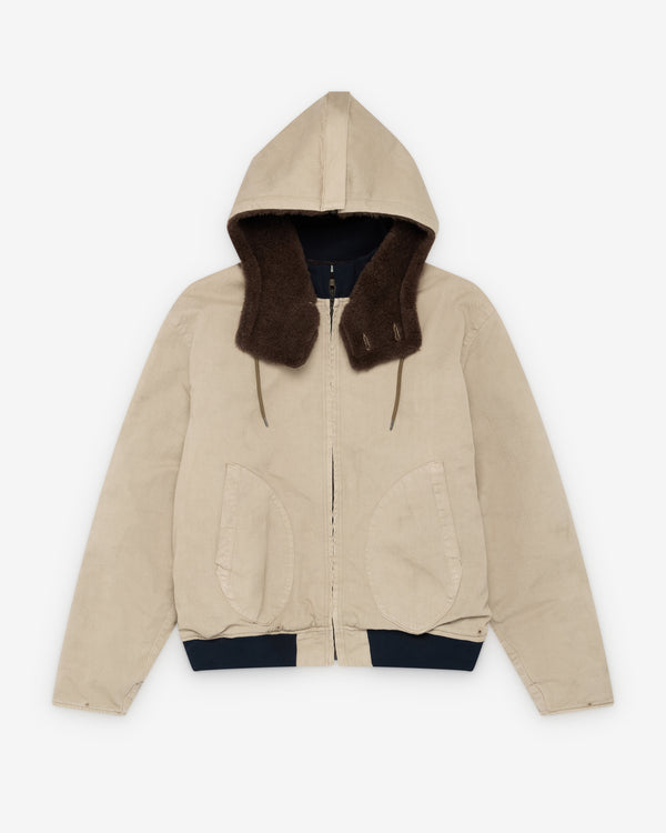 A.Presse - Men's Vintage WW2 US Navy Deck Hoodie - (Beige)