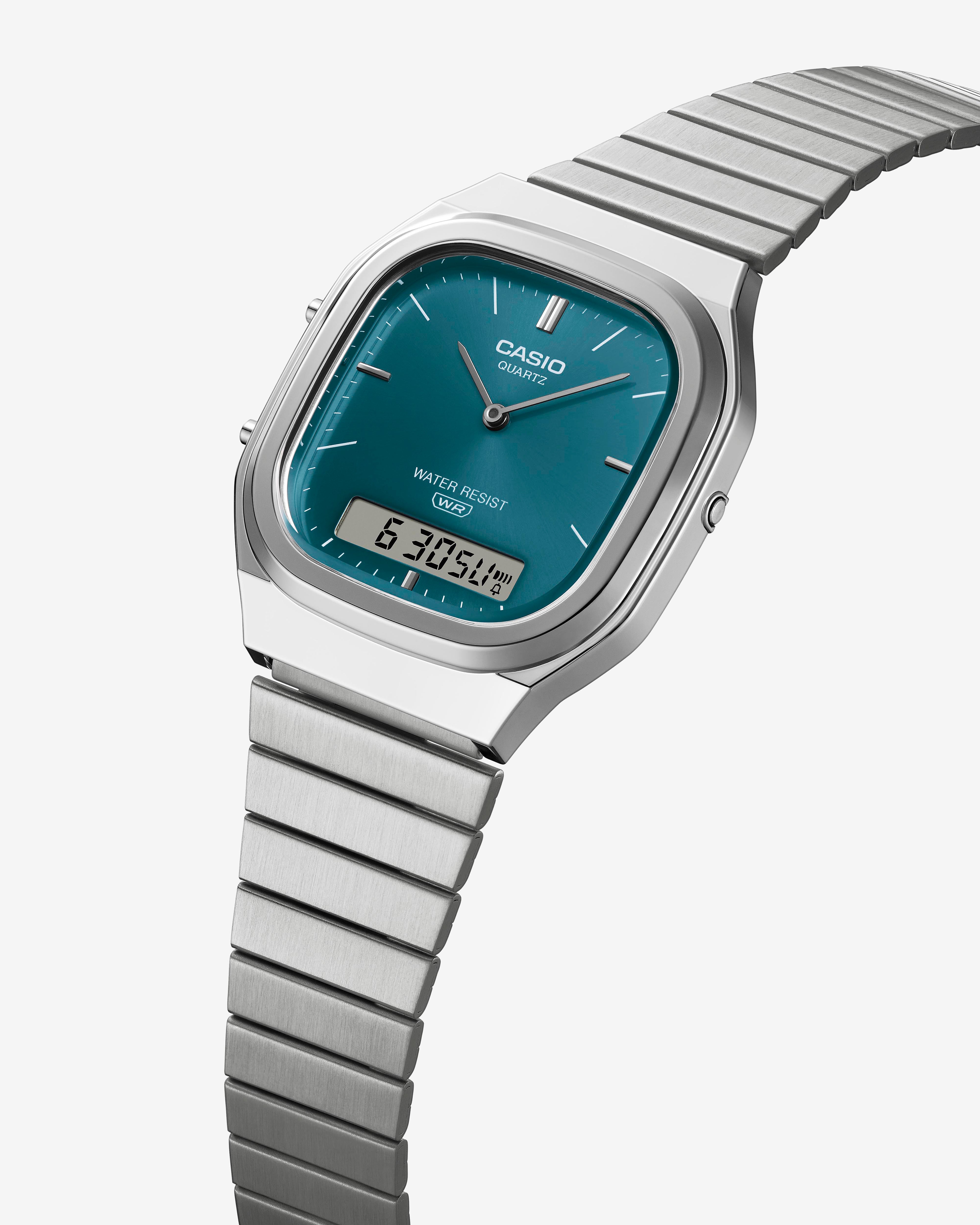 G-Shock: AQ240E-3A (Silver/Green) | DSMNY E-SHOP