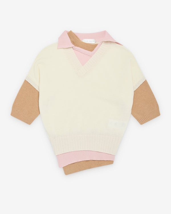 August Barron - Women's Triple Sweater - (Cream/Pink/Beige)