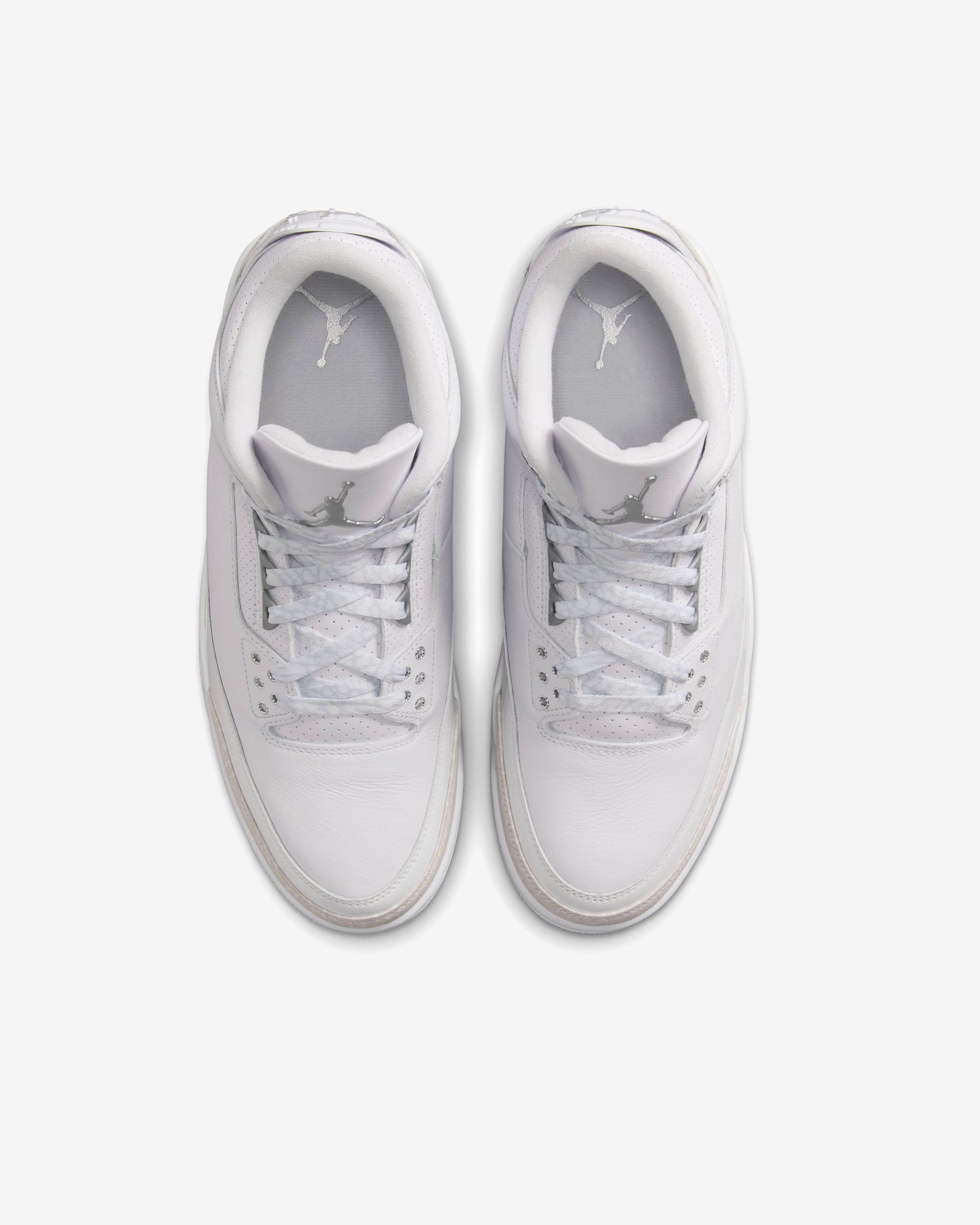 Nike: Men's Air Jordan 3 Retro Sneakers (White/Silver) | DSMNY E-SHOP