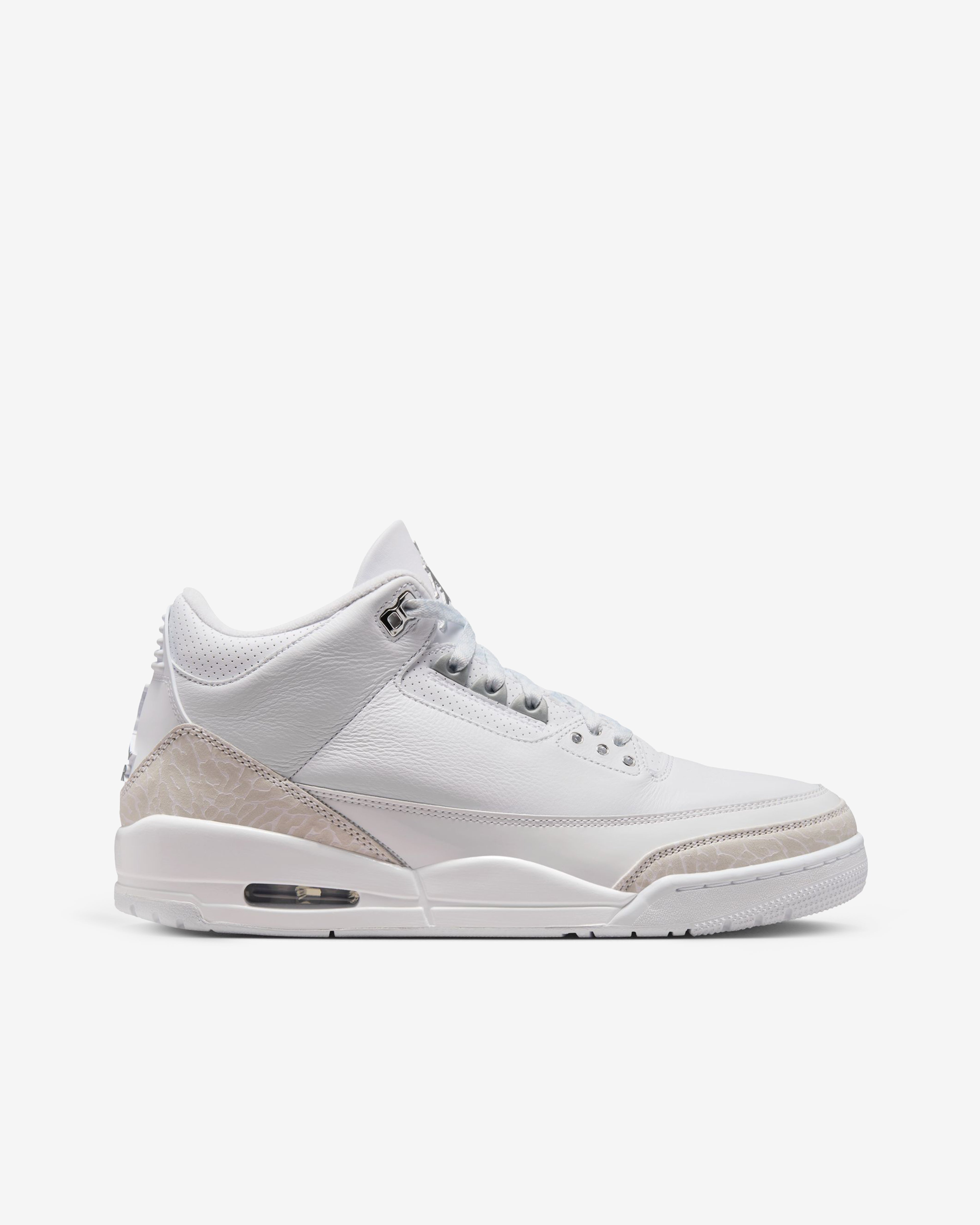 Nike: Men's Air Jordan 3 Retro Sneakers (White/Silver) | DSMNY E-SHOP