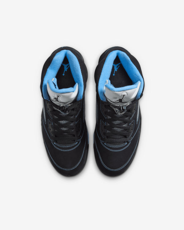 Nike - Men's Air Jordan 5 Black Carolina Sneakers - (Black/University Blue)
