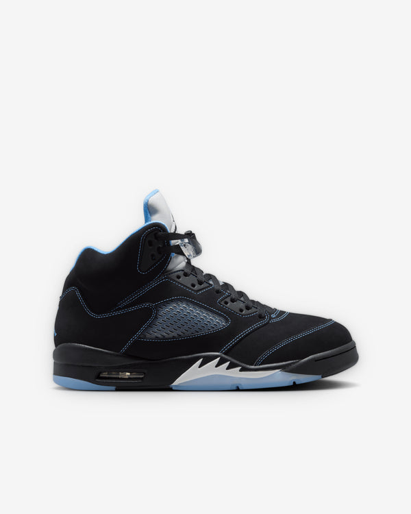 Nike - Men's Air Jordan 5 Black Carolina Sneakers - (Black/University Blue)