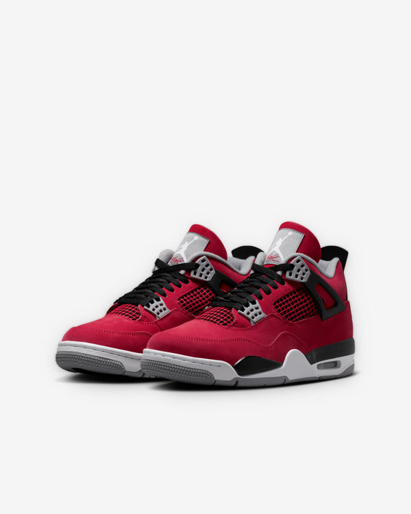 Nike - Men's Air Jordan 4 Retro Toro Bravo Sneakers - (Fire Red/Black/Cement Grey)